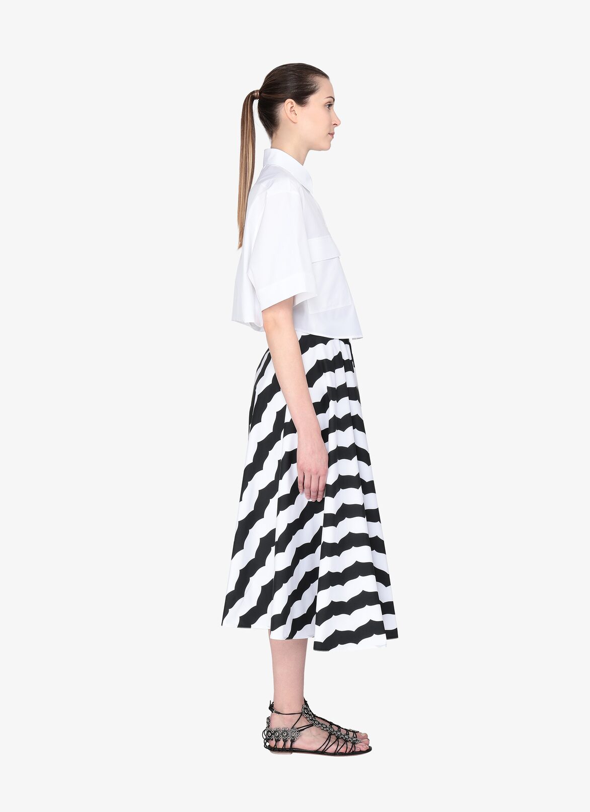 CHEMISE COURTE POPELINE JAPONAISE BLANC ALAÏA CHEMISE COURTE POPELINE JAPONAISE BLANC BLANC